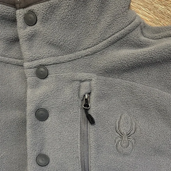 Spyder Gray Fleece Pullover - Picture 3 of 5